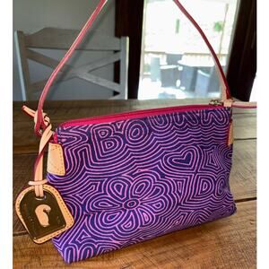 Dooney & Bourke Vintage 90s Mini Shoulder‎ Bag Pouchette Multi Color Swirl